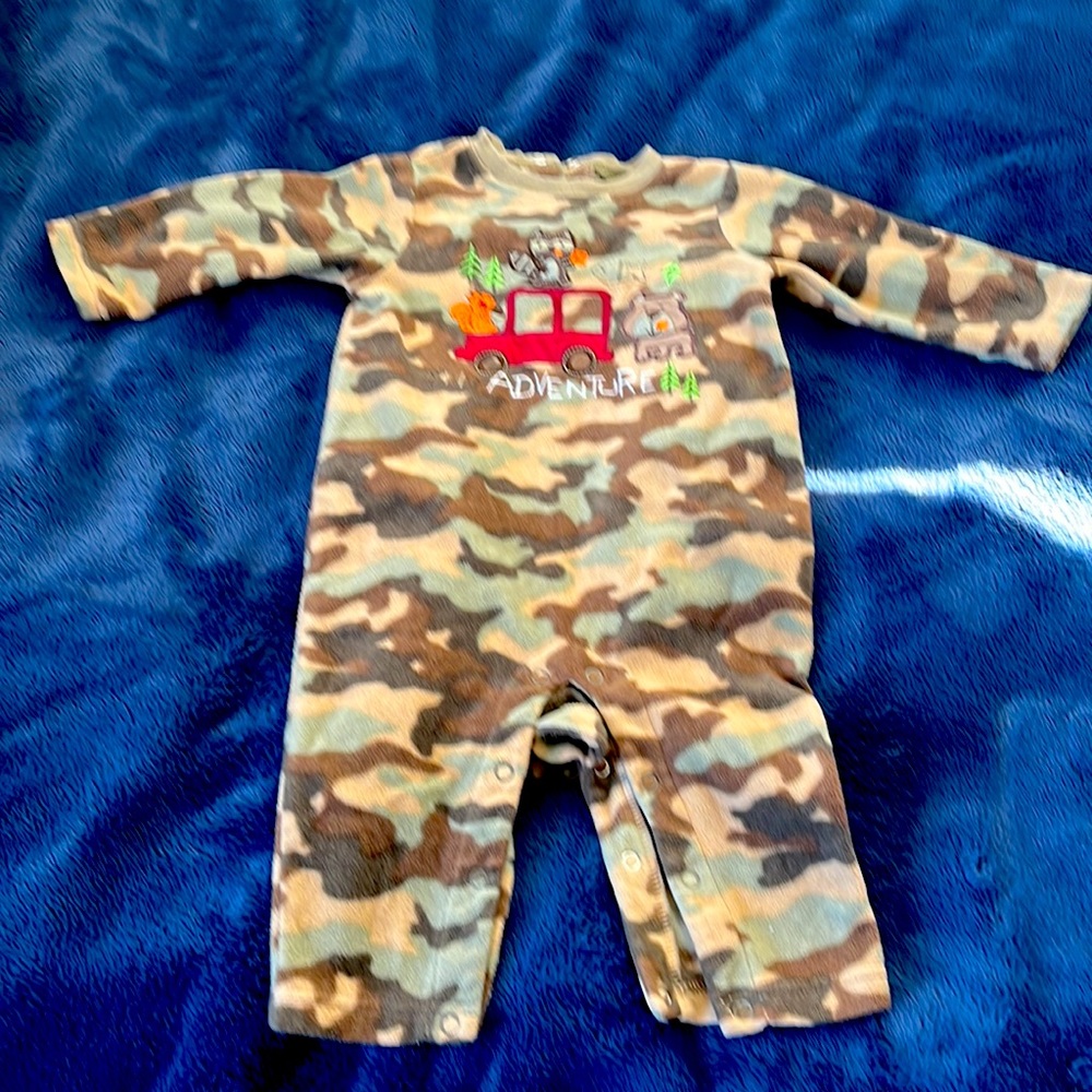 Fleece One Piece Camo 6-9 Mo